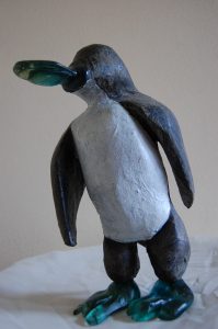 Pinguïn glas zijaanzicht