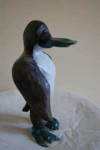 Pinguïn glas hoogte ca. 30 cm    €130,--